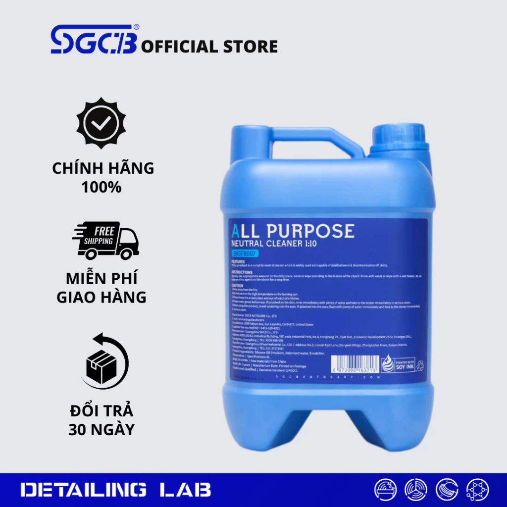 Dung Dịch Tẩy Rửa Đa Chức Năng Trung Tính SGCB SGFB007