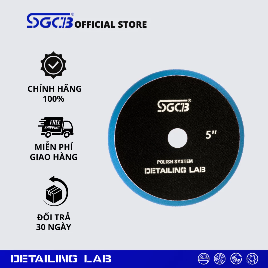 PHỚT ĐÁNH BÓNG DA 5''- XANH DƯƠNG - SGGA174